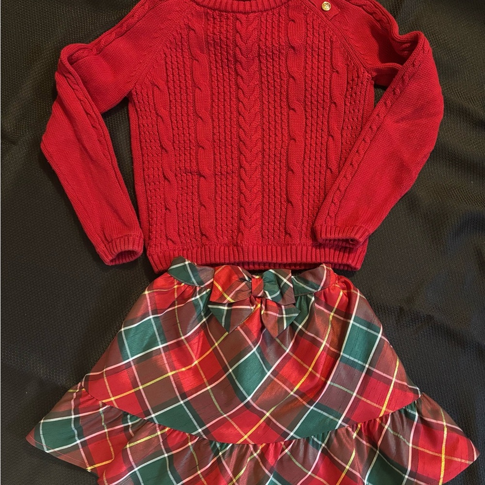 Gymboree Red Plaid Kids Dress Set